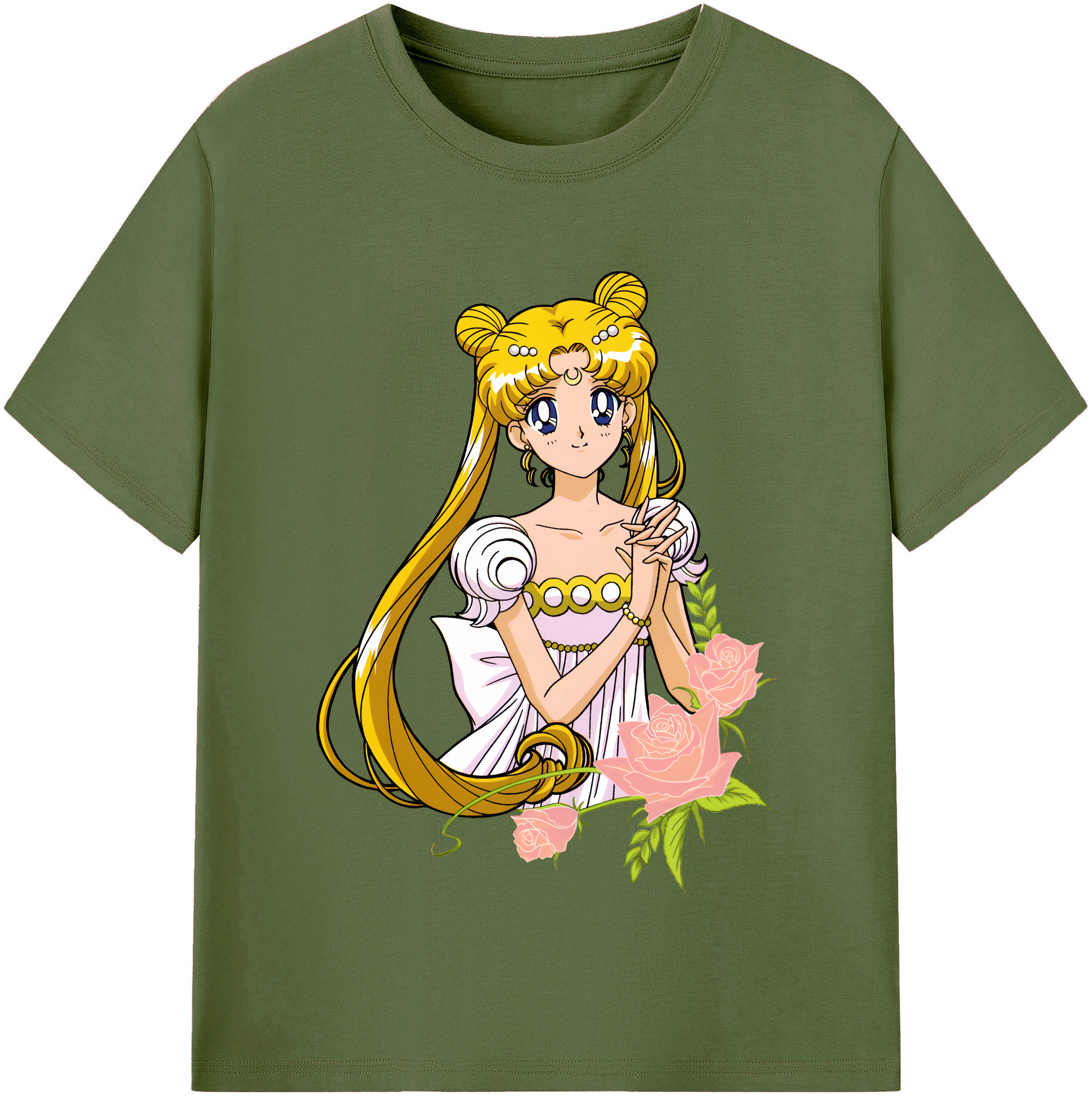 （画像用） 美少女戦士セーラームーン 愛野 美奈子 あいの みなこ Sailor Moon Aino Minako 綿100％半袖Tシャツ（フロントプリント）
